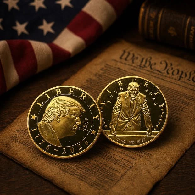 250 Years Anniversary CERTIFIED Trump 2026 Gold Coin