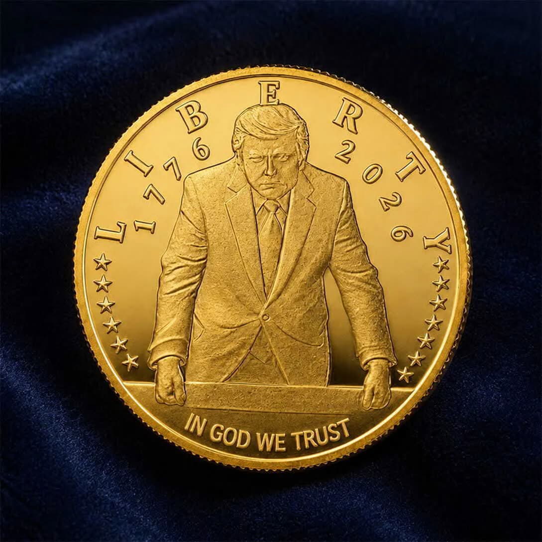250 Years Anniversary CERTIFIED Trump 2026 Gold Coin